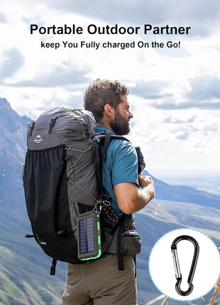 Portable Power Bank 10000mAh – ABS Dual USB Output – Compact Travel Charger – Black