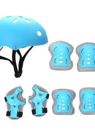 Kids Protective Gear Set with Helmet – 7-Piece Safety Kit with Knee, Elbow & Wrist Pads – Breathable Foam