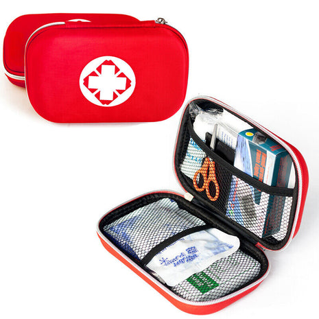 Emergency First Aid Kit, 47 Piece Set with Red Case, Portable Survival Medical Kit for Home, Car, Travel, Camping & Outdoors