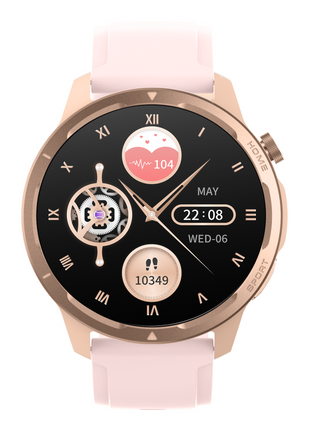 Norden Target Smart Watch with 1.39" HD TFT Full Touch Screen, Realtek 8763EWE Processor, 100+ Sport Modes, Heart Rate &amp; Blood Oxygen Monitor, IP68 Waterproof, BT5.2, 7-Day Standby, Magnetic Charging, Compatible with Da Fit App - Pink