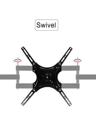 TV Wall Mount Bracket 14–55 inch – Cold Rolled Steel – Tilt & Swivel Arm – 40kg Capacity – VESA 100x100 to 400x400 – Black