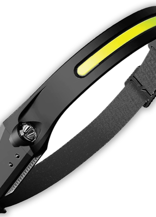 USB-C Rechargeable LED Headlamp - Motion Sensor, 350 Lumens, Water resistant, 5 Modes