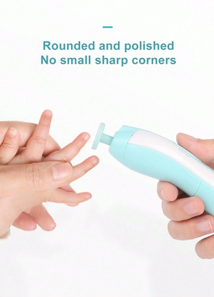 Electric Baby & Adult Nail Trimmer Kit with 6 Grinding Heads, 4 Working Modes, 360° Rotation, Low Noise, Battery Powered