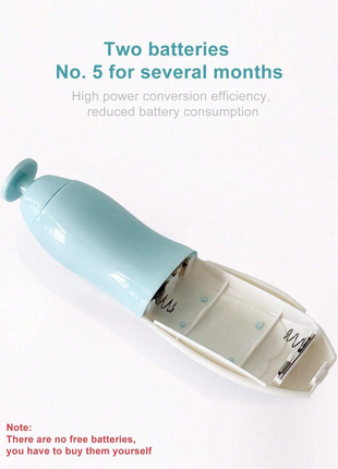Electric Baby & Adult Nail Trimmer Kit with 6 Grinding Heads, 4 Working Modes, 360° Rotation, Low Noise, Battery Powered