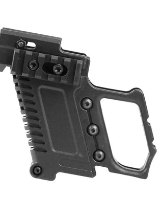Pistol Carbine Rail Kit for G17/G18/G19 – Nylon Tactical Mount System – Lightweight Black