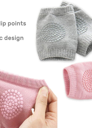 Baby Crawling Knee Pads – 1 Pair Cotton Anti-Slip – Selectable Colour – 6–24 Months
