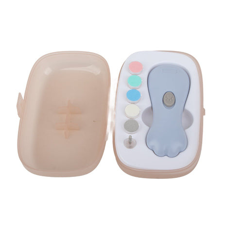 Electric Baby Nail Trimmer Set with 7 Filing Heads – Adjustable Speed – ABS Body and Case