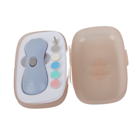 Electric Baby Nail Trimmer Set with 7 Filing Heads – Adjustable Speed – ABS Body and Case