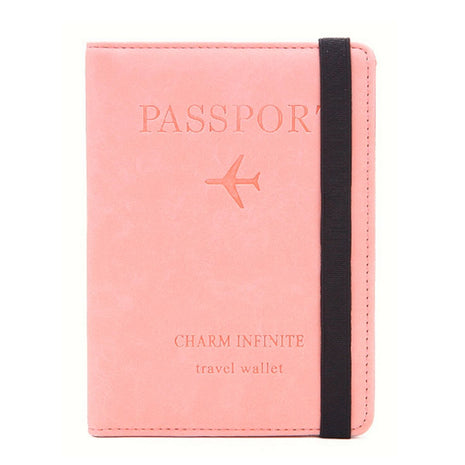 PU Leather RFID Passport Holder – 14.4×10.5×1.4 cm – 4 Card + 2 SIM + 3 Pockets – Coffee / Grey / Pink / Black
