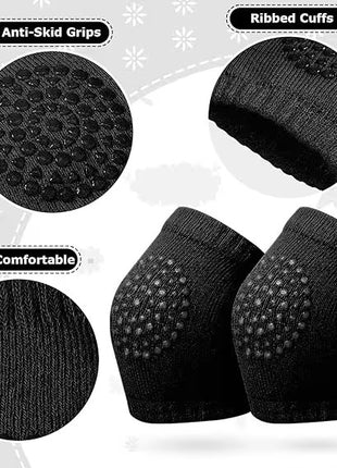 Baby Crawling Knee Pads – 1 Pair Cotton Anti-Slip – Selectable Colour – 6–24 Months