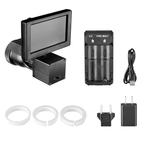 Night Vision Scope Add-On 4.3" Display + Infrared Illuminator – Picatinny Mount