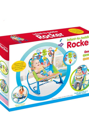 Infant-to-Toddler Rocker Chair 18kg – Soothing Vibration & Musical Toy Bar – Multicolour HW602
