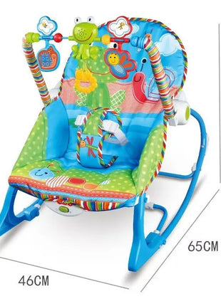 Infant-to-Toddler Rocker Chair 18kg – Soothing Vibration & Musical Toy Bar – Multicolour HW602