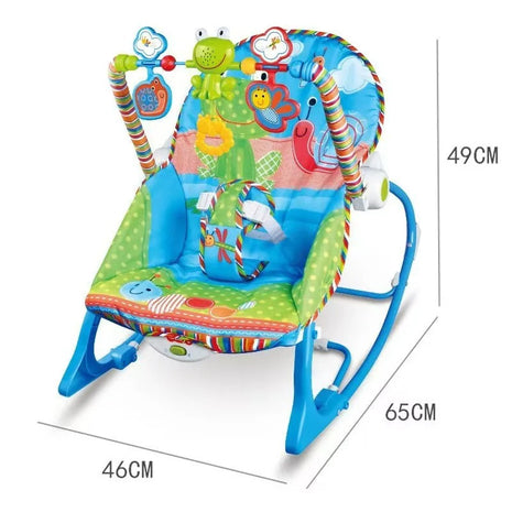 Infant-to-Toddler Rocker Chair 18kg – Soothing Vibration & Musical Toy Bar – Multicolour HW602