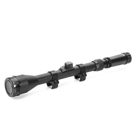 Rifle Scope 4x20 Fixed Magnification – Lightweight Airgun Scope with Dovetail Mount and Coated Lens – Black