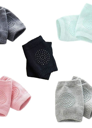 Baby Crawling Knee Pads – 1 Pair Cotton Anti-Slip – Selectable Colour – 6–24 Months