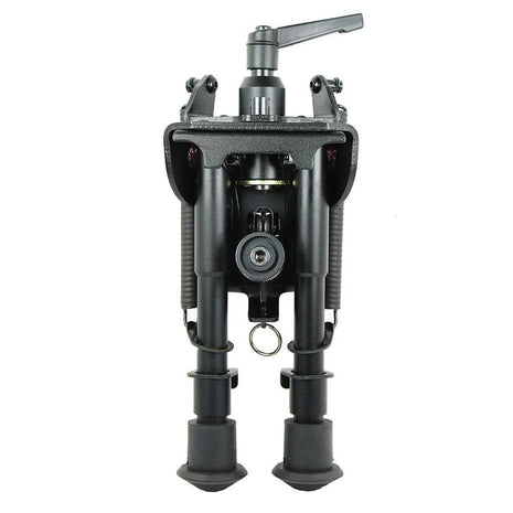 Adjustable Pivot Bipod 6–9 Inch – Steel & Aluminum – Rotating Base with Spring Legs – Black HD1806P