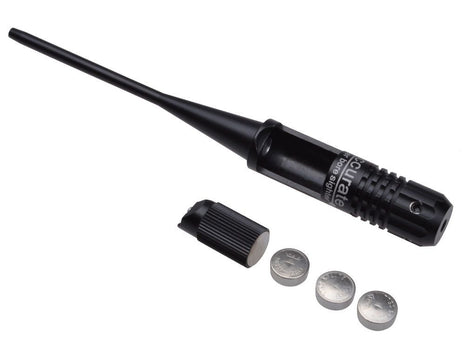 Accurate Laser Boresighter .22 to .50 Caliber – Red Laser Sight Tool with Adapters & Case – Black Aluminum