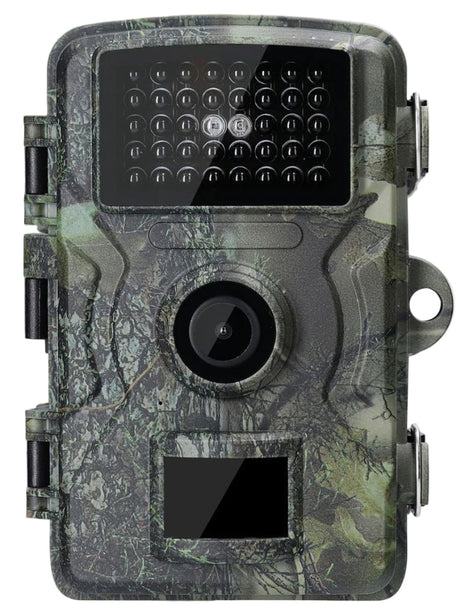 Trail Camera 16MP HD 1080P with Night Vision – 0.7s Trigger, PIR Sensor, IP66 Waterproof, Camo DL001