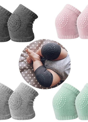 Baby Crawling Knee Pads – 1 Pair Cotton Anti-Slip – Selectable Colour – 6–24 Months