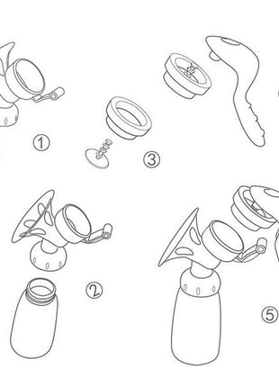 BREAST PUMP Manual Breast Pump 150ml – Food-Grade BPA-Free – Petal Shield & Anti-Backflow
