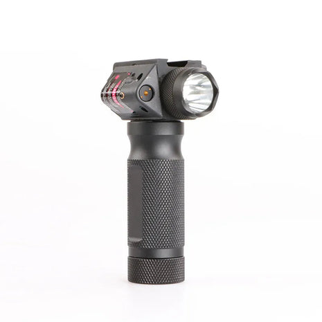 Tactical Foregrip Flashlight 180 Lumen – Red Laser Sight – Picatinny Mount – VFG Series – Black