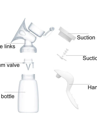 BREAST PUMP Manual Breast Pump 150ml – Food-Grade BPA-Free – Petal Shield & Anti-Backflow
