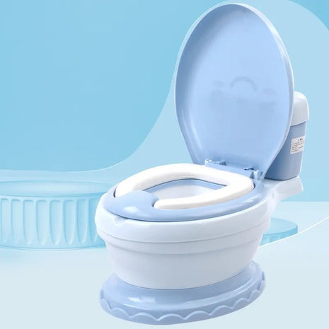 Toddler Potty Training Toilet Seat 23cm – Non-Toxic PP with Flushing Sound – Soft Cushion & Anti-Slip Base