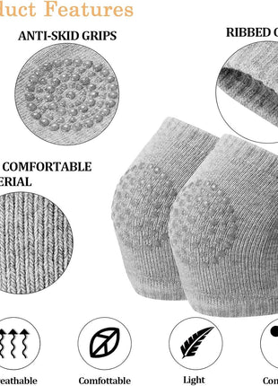 Baby Crawling Knee Pads – 1 Pair Cotton Anti-Slip – Selectable Colour – 6–24 Months