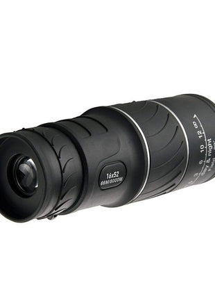 Monocular Telescope 16X52 – Compact BaK4 Prism Scope with Rubber Coating – Low Light Vision – Black Matte