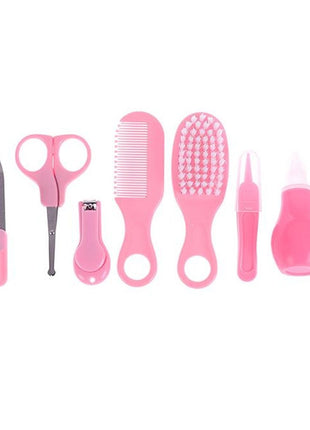 8-Piece Baby Grooming Kit for Newborns - BPA-Free Infant Health Set with Thermometer, Comb, Clippers & More - Pink or Blue