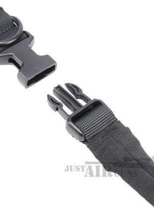 2-Point Rifle Sling 140cm – Nylon Tactical with Quick Detach + Snap Buckles – Black