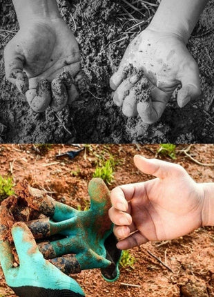 Garden Claw Gloves with ABS Claws – Latex-Coated, Washable Gardening Gloves for Digging, Planting & Weeding