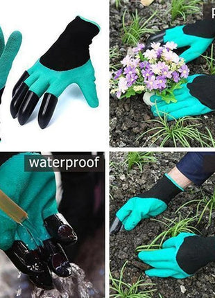 Garden Claw Gloves with ABS Claws – Latex-Coated, Washable Gardening Gloves for Digging, Planting & Weeding