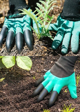 Garden Claw Gloves with ABS Claws – Latex-Coated, Washable Gardening Gloves for Digging, Planting & Weeding
