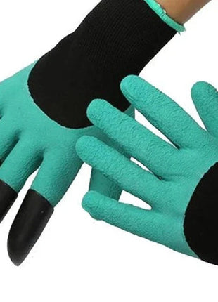 Garden Claw Gloves with ABS Claws – Latex-Coated, Washable Gardening Gloves for Digging, Planting & Weeding