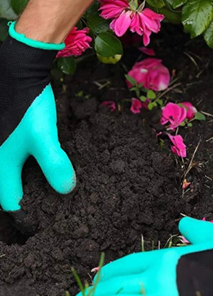 Garden Claw Gloves with ABS Claws – Latex-Coated, Washable Gardening Gloves for Digging, Planting & Weeding