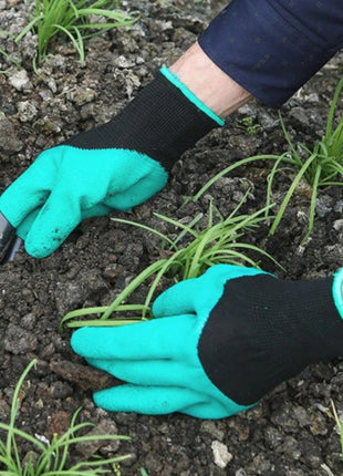 Garden Claw Gloves with ABS Claws – Latex-Coated, Washable Gardening Gloves for Digging, Planting & Weeding