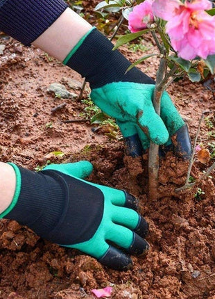 Garden Claw Gloves with ABS Claws – Latex-Coated, Washable Gardening Gloves for Digging, Planting & Weeding