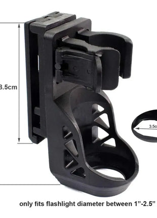 Tactical Flashlight Belt Holster Holder Clip Adjustable ABS Plastic for 25-63.5 mm (1-2.5 in) Flashlights