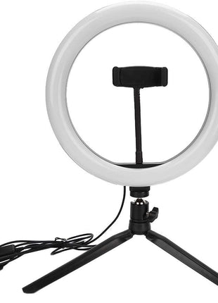 Ring Light 26cm with Tripod – 3 Modes, USB Powered, Adjustable Angle