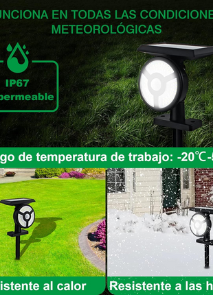 Multifunctional Solar Motion Sensor Garden Lamp - 200lm LED COB, IP67 Water resistant