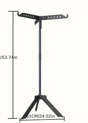 Freestanding Clothes Drying Rack 136.5cm – Foldable Laundry Stand with 360° Rotating Arms – Indoor Outdoor Garment Hanger, Black