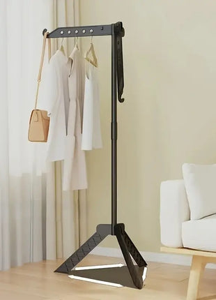 Freestanding Clothes Drying Rack 136.5cm – Foldable Laundry Stand with 360° Rotating Arms – Indoor Outdoor Garment Hanger, Black