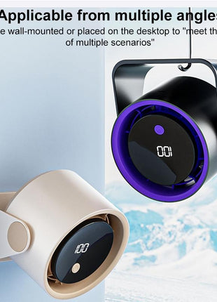 Desktop Cooling Fan 8W – 5-Speed Ultra Quiet with Digital Display – USB-C Rechargeable