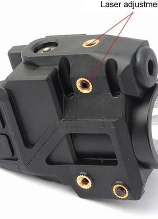 Tactical Weapon Light 500 Lumens + Adjustable Blue Laser – 6 Modes LED Flashlight – Magnetic USB Rechargeable, Rail Mount