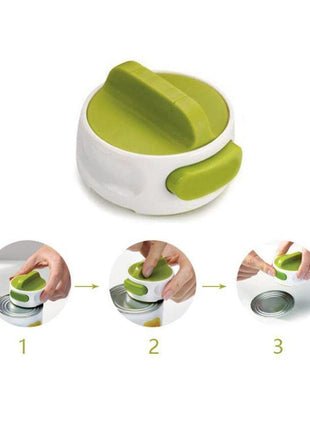 Manual Can Opener with Stainless Steel Cutting Wheel – Compact Handheld Kitchen Tool- Green