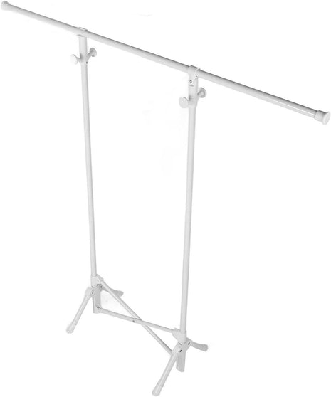 Single‑Pole Carbon Steel Clothes Drying Rack – Foldable Free‑Standing Floor/Ceiling Hanger