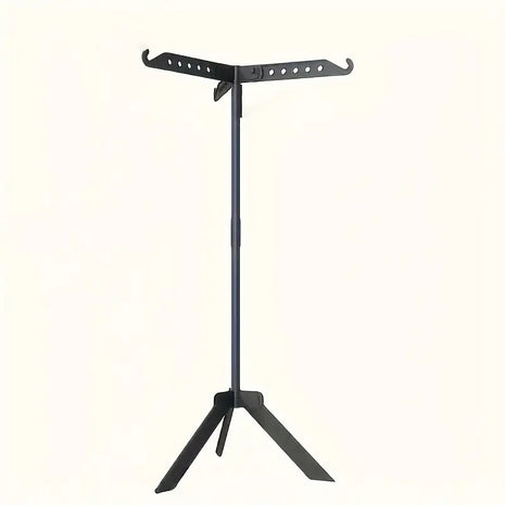 Freestanding Clothes Drying Rack 136.5cm – Foldable Laundry Stand with 360° Rotating Arms – Indoor Outdoor Garment Hanger, Black
