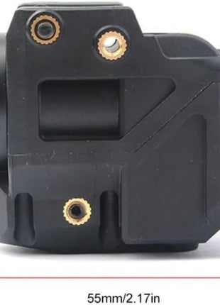 Tactical Weapon Light 500 Lumens + Adjustable Blue Laser – 6 Modes LED Flashlight – Magnetic USB Rechargeable, Rail Mount